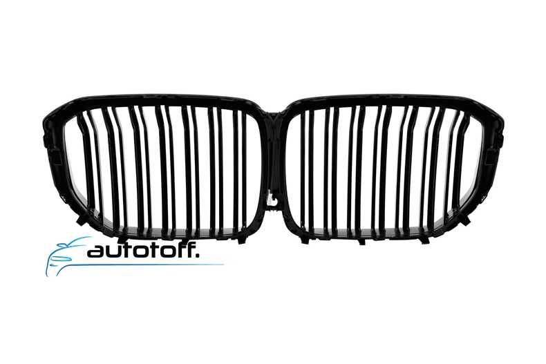 Grila dubla iluminata compatibila cu BMW X5 G05 (19-22) Negru lucios cu LED
