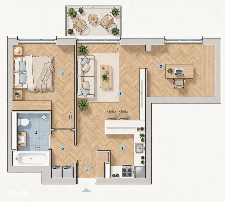 Silk District 3 Camere | 147.934€ + TVA | Parcare inclusă
