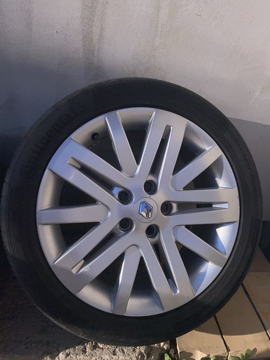 Set 4 Jante Aliaj Origine Renault R17 (5x114.3) - Megane 3 + Anvelope Vara Continental 225/45 R17