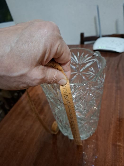 Ваза цветочная хрустальная