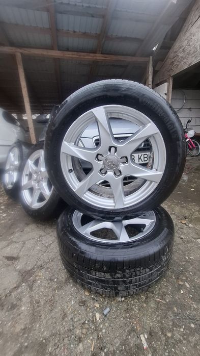 Vând jante de audi a4 cu tot cu Anvelope de Vară 225 50 r17