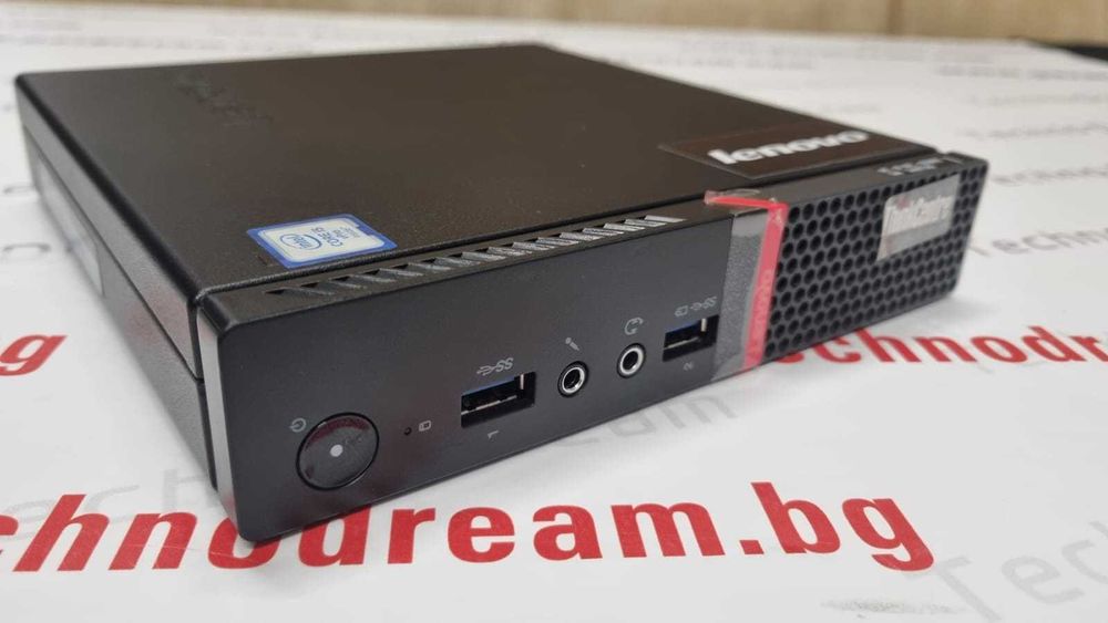 Lenovo ThinkCentre M900 Tiny – компактен Mini PC с Intel Core i7-6700T, 8GB RAM и 256GB SSD, подходящ за офис, обучение и ежедневна работа.