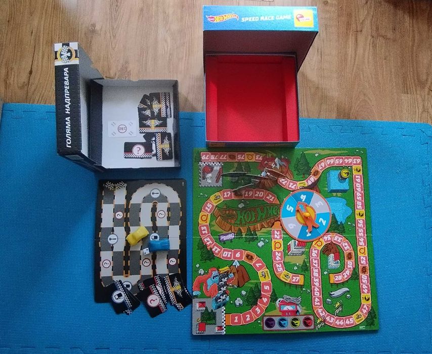 ЛОТ детски настолни игри: hot wheels + голямата надпревара