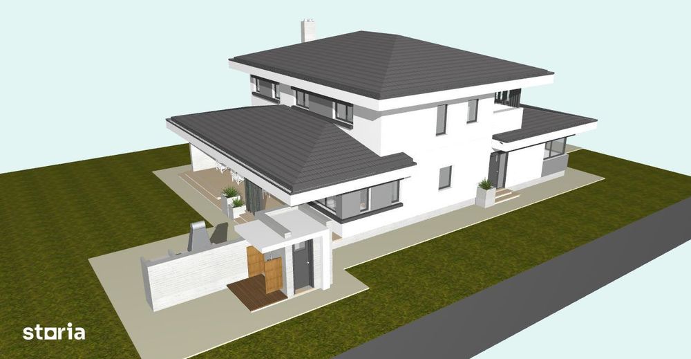 Casă P+1 pe structură metalica – teren 2.660 mp - toate utilitatile