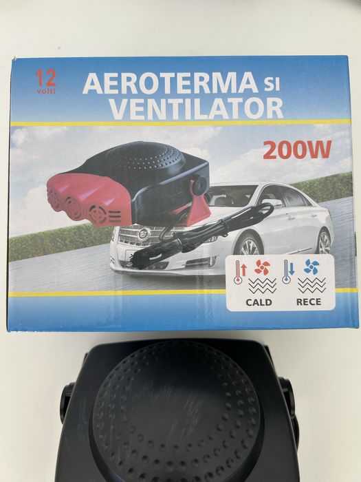 Aeroterma Auto 12V 200W cu Ventilator Cald/Rece Dezaburire Parbriz