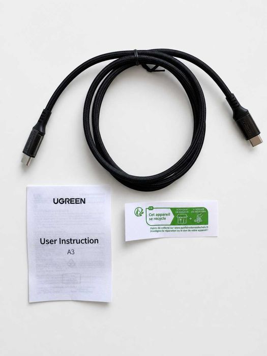 UGREEN Премиум USB-C към USB-C кабел 100W, 1m