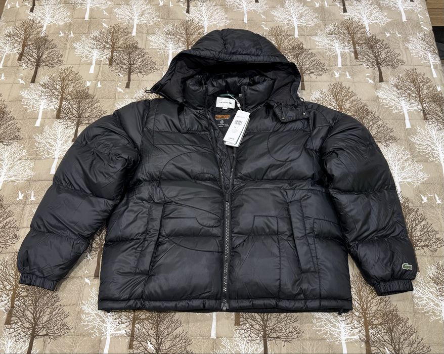 Черно водоотблъскващо яке Lacoste