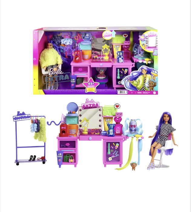 Комплект Барби тоалетка със светлини и много аксесоари
