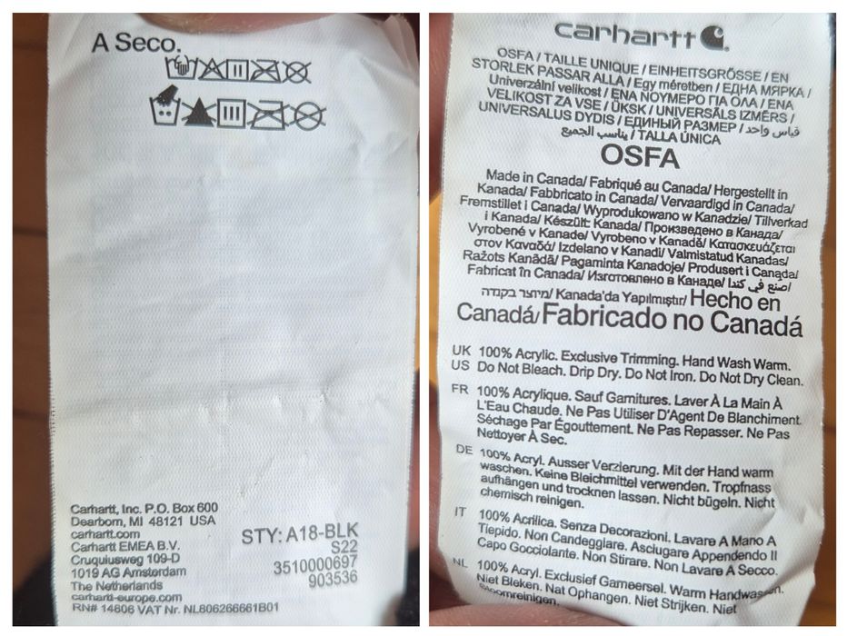 Căciulă Premium Carhartt A18 Watch Hat, Din Material Reiat, Bărbați -