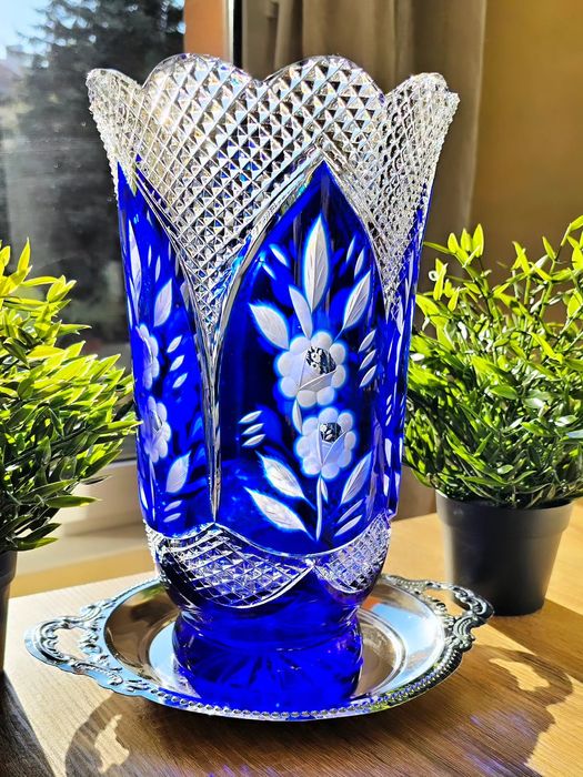Голяма ваза от оловен кристал