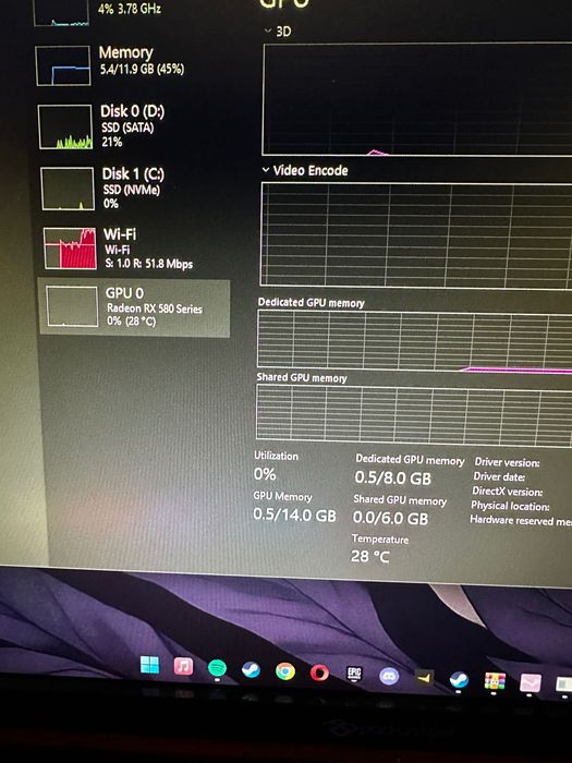 Vand RX 580 8gb Saphire
