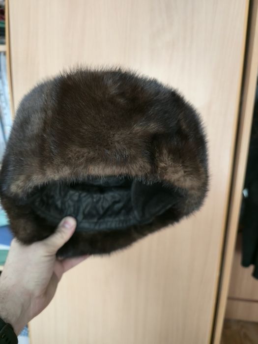 Норковая шапка мужская