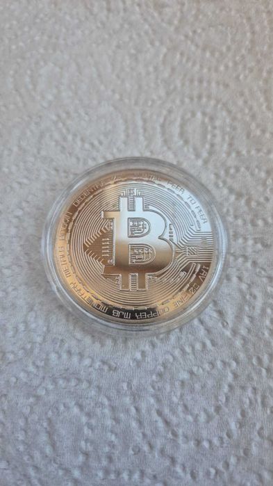 Bitcoin, 4 cm, metalica, noua in capsula sigilata
