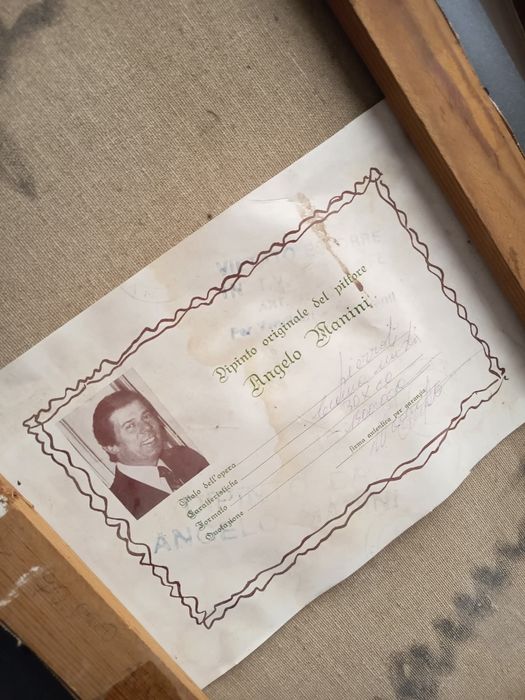 Tablou Original/Autentic Cu Document De Autenticitate Angelo Manini