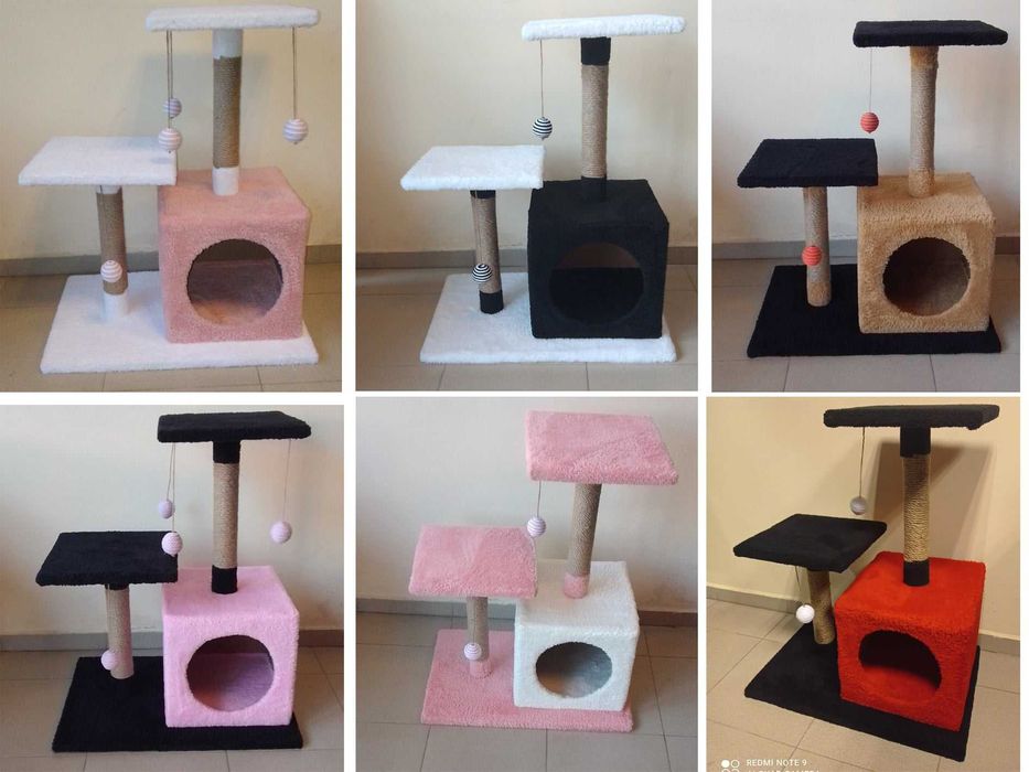 Катерушка-драскалка за котка с къщичка-доставка 7лв