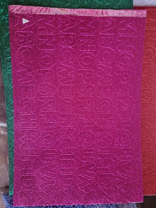 Буквы из глиттерного фоамирана