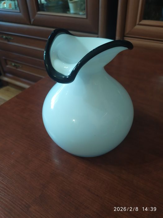 Рубиновая хрустальная ваза СССР .