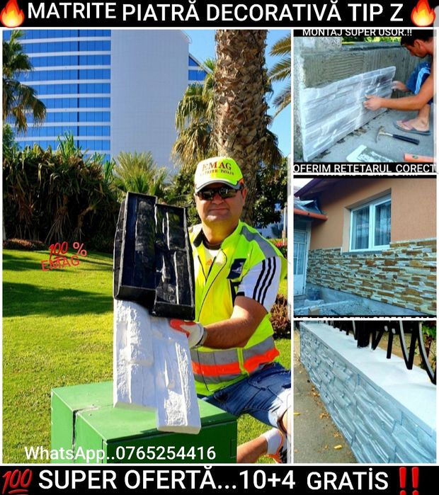OFERTA 10+4 GRATIS matrite borduri rigole pavele constructi alei pavaj