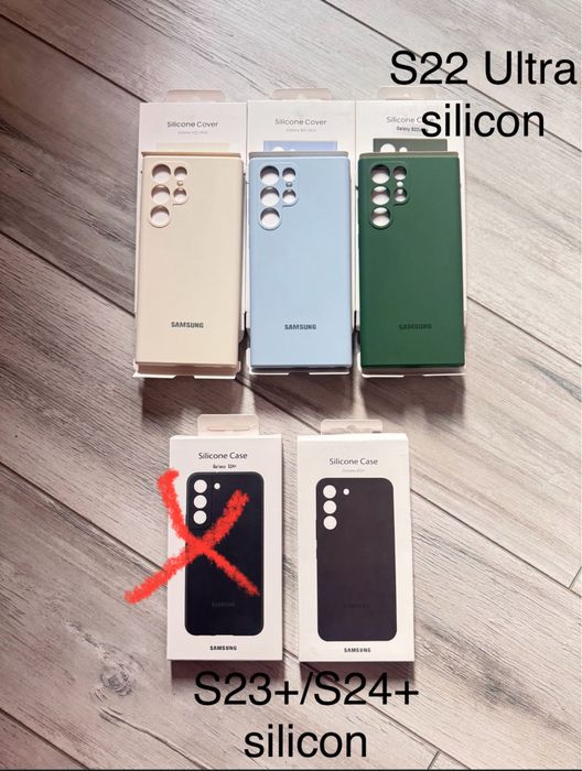 Huse Piele/Silicon Samsung Leather/Silicone Cover seria S22/23/24/S25