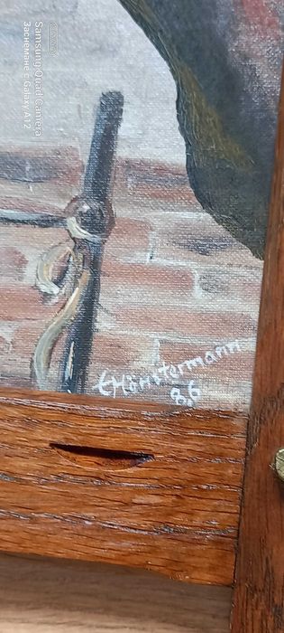 Картина за стена-маслени бои,рамка-дъб