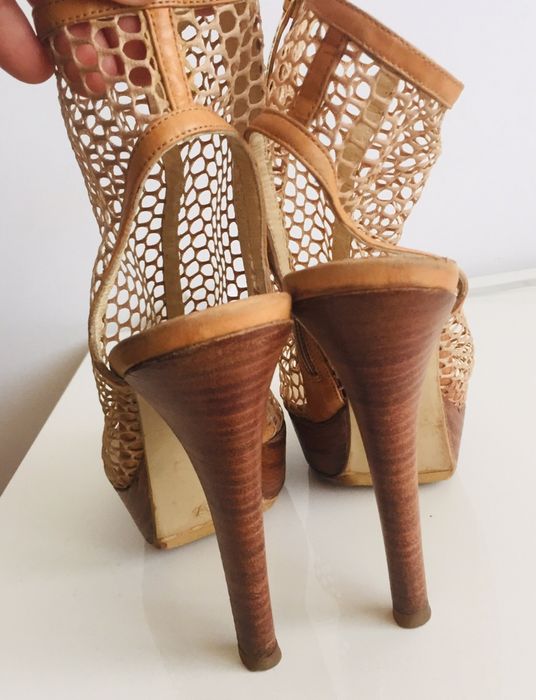 Sandale plasa insertii piele