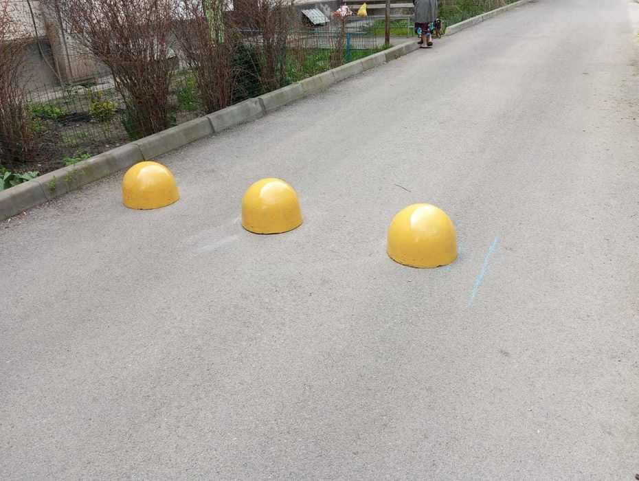 Бетонная полусфера для парковки, парковочный барьер, антипарковка