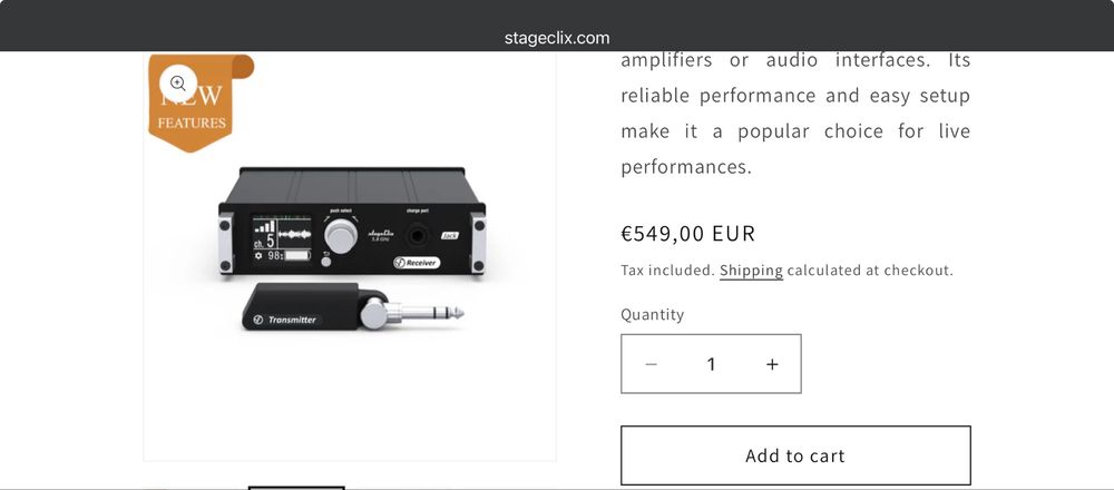 Wireless chitara stageclix jack v4 pro