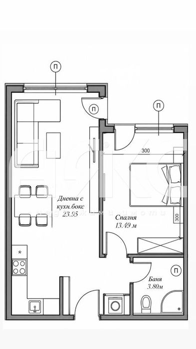 Двустаен апартамент в кв. Малинова долина от отвърден инвеститор