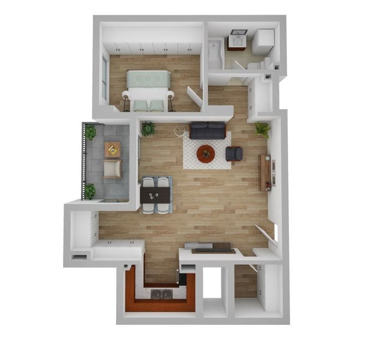Apartament de 2 camere, 61 mp, Zona Andrei Muresanu — fotografia 1