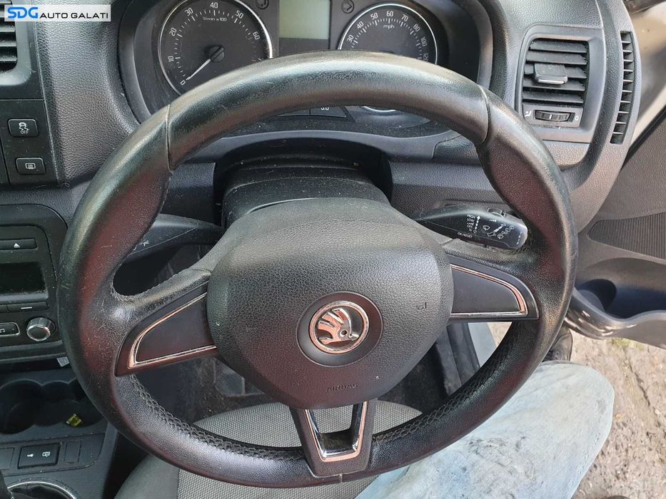 Volan Piele in 3 Spite FARA Airbag Skoda Fabia 2 FL Facelift 2010 - 2015 [1561]