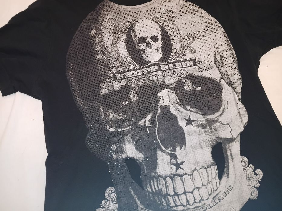 Tricou original Philipp Plein cu diamante