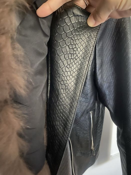 Кожанка сьемный ворот под Енот