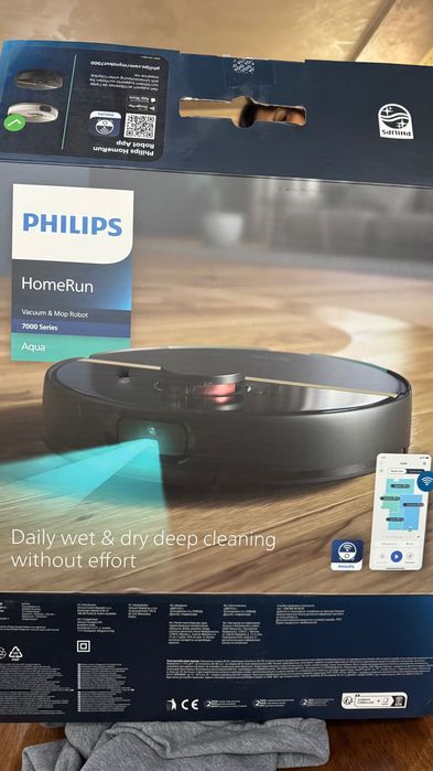 Прахосмукачка-робот PHILIPS Series 7000 Aqua HomeRun XU7000/02,