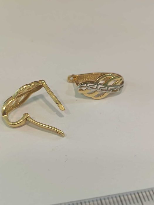 (AG41) Cercei aur, 14k b51391 Certificat de garantie