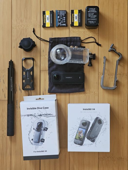 Insta 360 X4 8K Carcasa subacvatica 3 Acumulatori