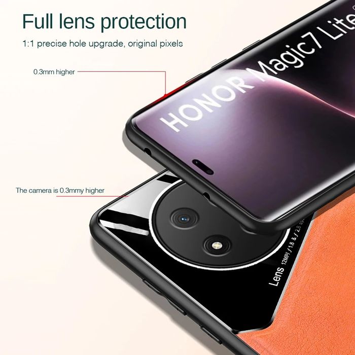 Honor Magic 7 Lite / GENEROUS Кожен кейс гръб с магнит