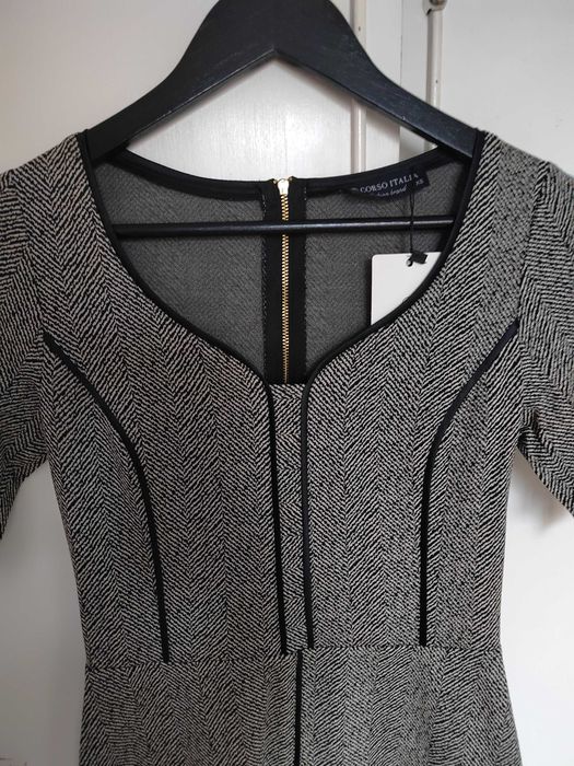 Рокля XS размер, Corso Italia, сив меланж