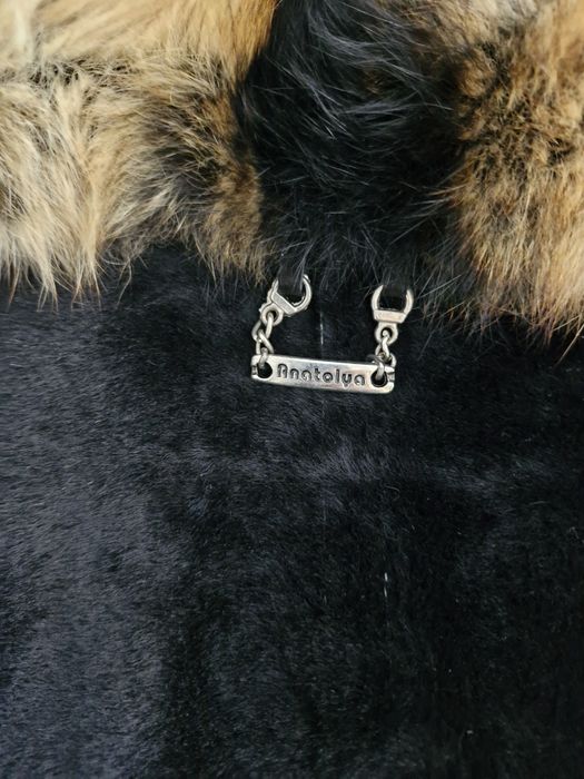 Palton din piele si blana naturala M-L