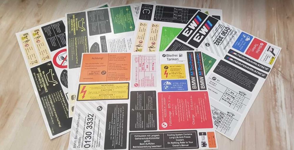 Etichete Tehnice Tinichigerie Restaurare BMW E30 E90 E60 E36 E46 E39