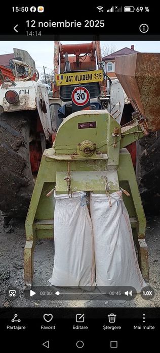 Moara cu ciclon și circular la priza tractorului