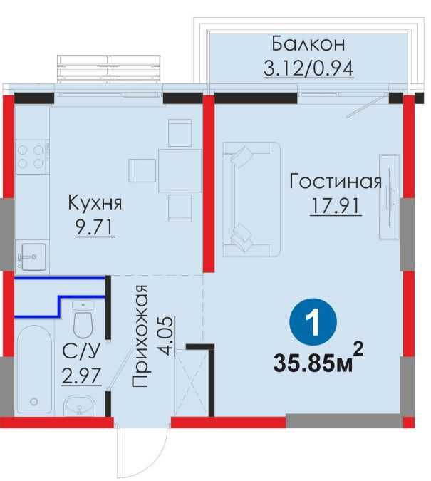 ВЫГОДНАЯ ЛОКАЦИЯ • Мирабадский район • 1 комнатная • КЛЮЧИ сразу!