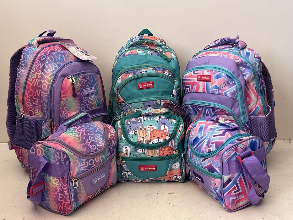 Ученическа раниц + чанта за храна / безплатна доставка/