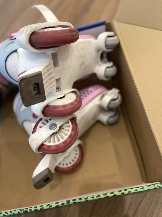 Роликовые коньки для девочек розовый 29-32