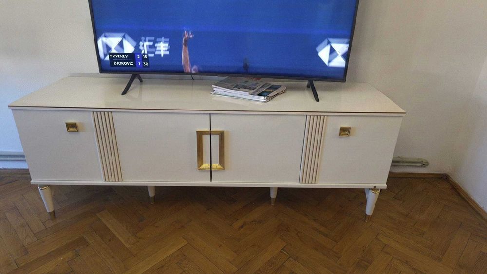Comoda TV alb ivory Veyron Gold