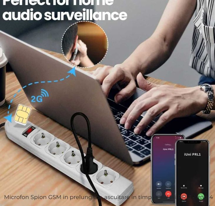 Microfon Spion in Prelungitor cu microfon ascun GSM