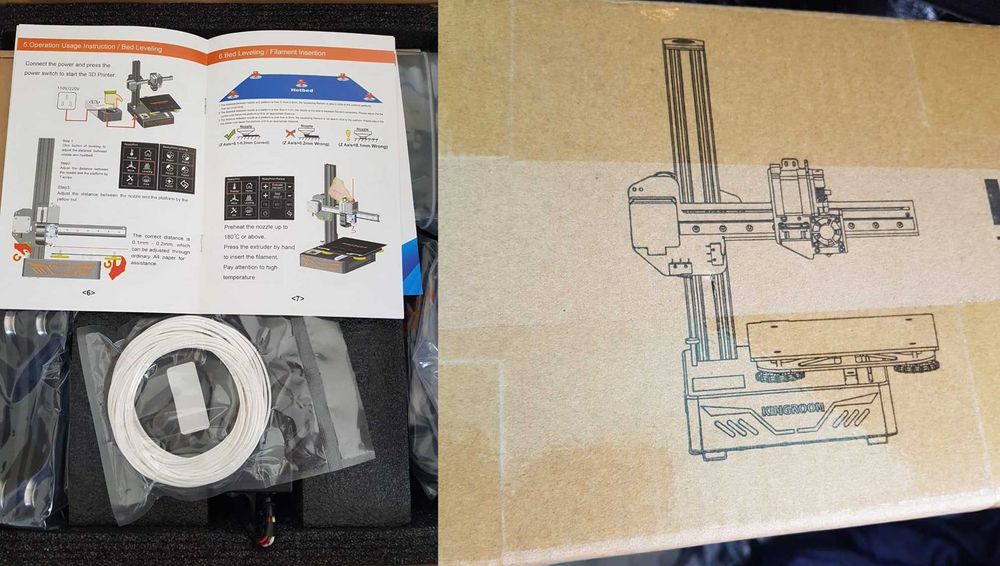 Imprimanta 3D KingRoon pentru polimeri PLA/WOOD/TPU, Noua ambalata!!