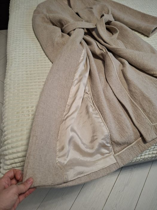 Palton Zara cu lana multa 79%