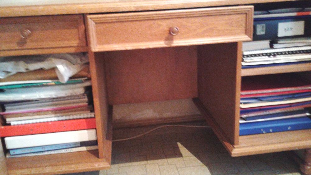 Birou lemn culoare stejar