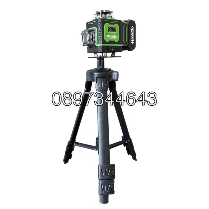 Лазерен нивелир HAWEK 4D 16 линии  + лазерна ролеткд 50м