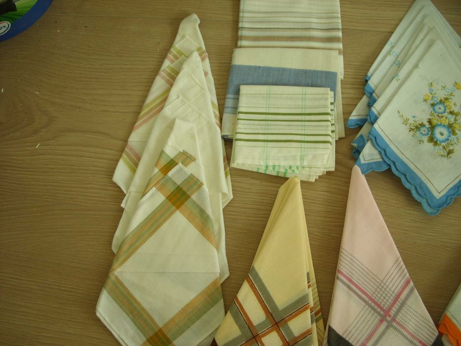 Носни кърпи от плат, жарсе и коприна